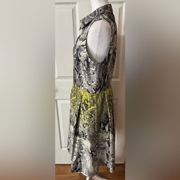 Rickie Freeman for Teri Jon Sleeveless Snakeskin Dress Size 12 Fit & Flare Edgy - Picture 10 of 13
